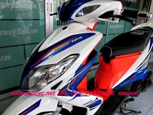 MIO 125 MX  ล้อแม็กช ปี 55  สี นํ้าเงินขาว (รถบ้าน ) มีเล่มพร้อมโอน แถมฟรี  เสื้อ และ หมวกกันน็อก 19900