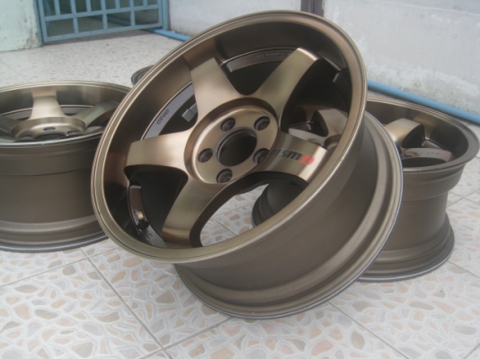 ขายล้อแม็กมือสอง ลายNismo 17"x8.5" et20 5รู114.3 สีน้ำตาลหน้าชาขอบชา สนใจติดต่อเล็กคลองสามครับ (081-3747940)
