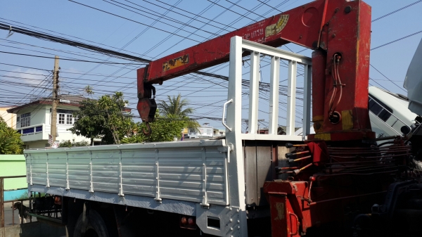 ขาย6ล้อฮีโน่ ติดเครน ทาดาโน่ 4.5ตัน 3ปอก 2ชัก KL340 ยาว5.50เมตร เครื่อง EH700 พวงมาลัยพาวเวอร์ คัดซีสวย ยาง 900-20 น๊อตล้อ 8ตัว สภาพดีพร้อมใช้