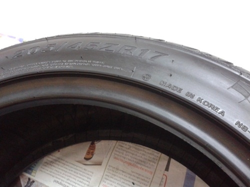 ยาง,205/45R17 NEXEN ดอกหนามากปี12แก่ๆสี่เส้น
