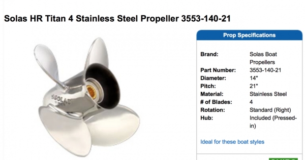 ใบพัดเรือ solas hr Titan 4
