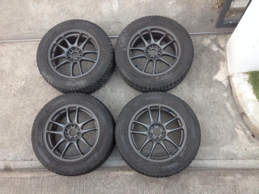 ถูกสุดๆEMOTION CR KAI 16x7 et35 5/100 สีเทากัล ล้อปี2005 ล้อแท้ พร้อมยางแค่13000