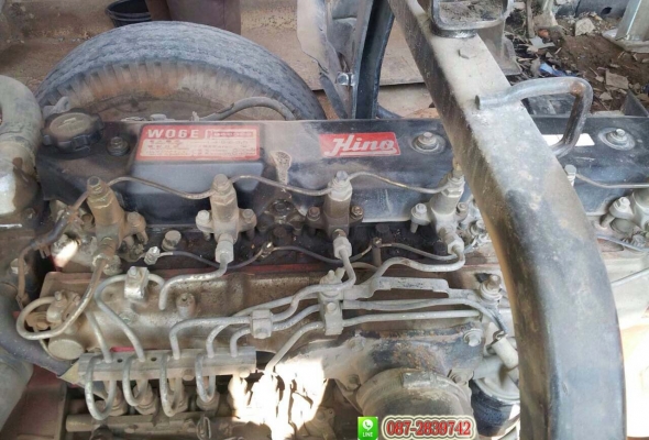 ขายรถบรรทุก 6 ล้อ กระบะพื้นเรียบ (ถอดเครนออกแล้ว) HINO