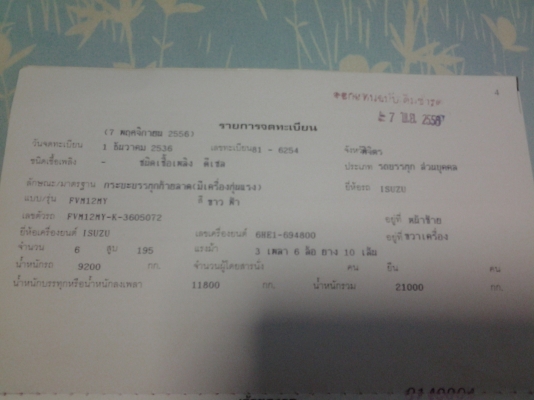 ขายด่วน ISUZU FVM 195 Hp กระบะบรรทุกรถเกี่ยวงามๆครับ(ทีมงานรถคุณภาพ)