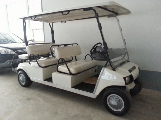 รถกอล์ฟ Club Car ไฟฟ้า 6 ที่นั่ง มือสองญี่ปุ่น เสริมเบาะ ทำสี เช็คสภาพพร้อมใช้งาน