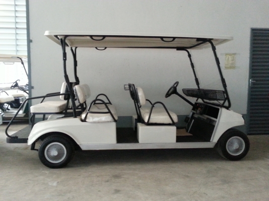 รถกอล์ฟ Club Car ไฟฟ้า 6 ที่นั่ง มือสองญี่ปุ่น เสริมเบาะ ทำสี เช็คสภาพพร้อมใช้งาน