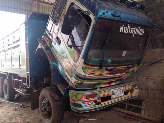 ISUZU.เดก้า FVZ33เครื่อง240เครื่อง6HE1ปี43โบอินเตอร์2เพลาดั้มกระบะมิเนียม