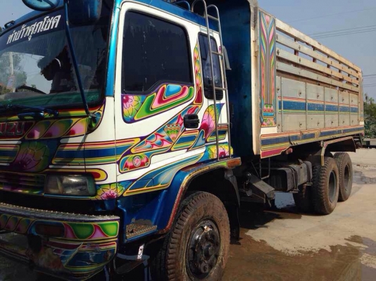 ISUZU.เดก้า FVZ33เครื่อง240เครื่อง6HE1ปี43โบอินเตอร์2เพลาดั้มกระบะมิเนียม