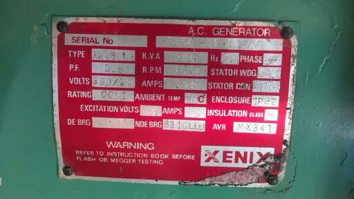 เครื่องกำเนิดไฟฟ้า ขนาด 200 kVA. (160kw.) ตู้เก็บเสียง