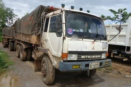 ขายรถพ่วง 18 ล้อ 2 เพลา แม่-ลูก กระบะเหล็กดั้ม MITSUBISHI FN527M-TF เครื่องเดิม เกียร์เดิม