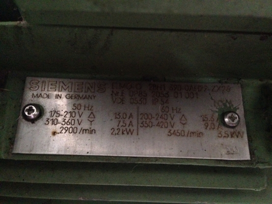 ขายริงโบวเวอร์ Siemens 3 HP.380V เป่า-ดูด สภาพสวยมาก พร้อมใช้งาน