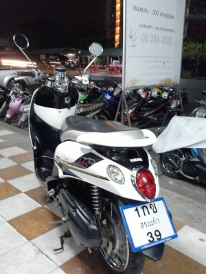 Yamaha Fino รุ่นเกน้ำมันแยกส่วน รถปลายปี 2556 ลาย PS รถสวยเป็นลายสุดท้าย