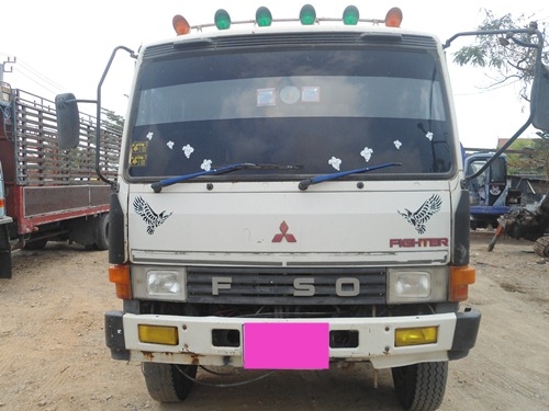 ขายรถสิบล้อ Mitsubishi 2 เพลาดั้ม มีสโลว์กลาง หัวบางเดิม กระบะตีสวย