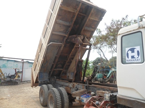 ขายรถสิบล้อ Mitsubishi 2 เพลาดั้ม มีสโลว์กลาง หัวบางเดิม กระบะตีสวย