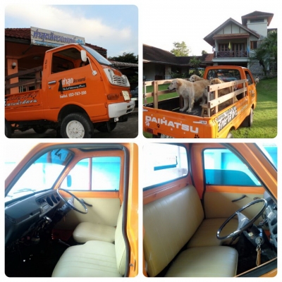 ขาย กระบะ DAIHUTSU สีส้ม-ขาว แต่งแนว ๆ สไตล์บ้านไร่ บ้านฟาร์ม ทะเบียนครบ..!!