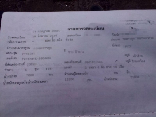 รถอีซูซุ 10 ล้อ รั่ว  175 แรงม้า.  สนใจติดต่อ  081 - 6079515