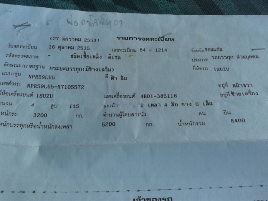 ขายดัมพ์ISUZU NPR115 แรง เครื่องดี แชชซีสวย เอกสารพร้อมโอน