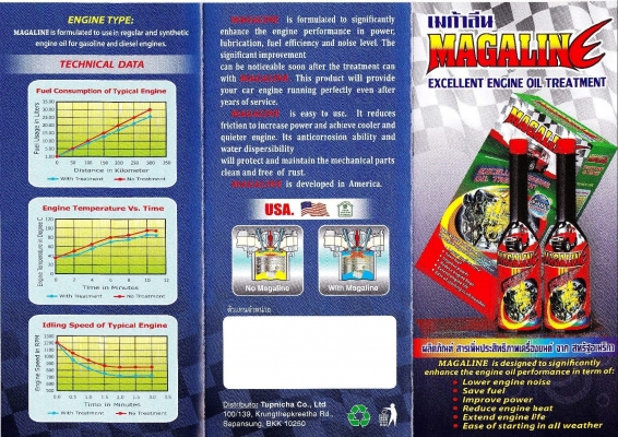 ขาย หัวเชื้อน้ํามันเครื่อง ยี่ห้อเมก้าลีน ( MAGALINE) นำเข้าลิขสิทธิ์ จากประเทศ อเมริกา