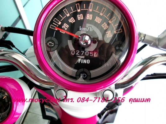 Fino i ปี 56 ชมพูดำขาว รถเดือน ส.ค. 6 เดือน ไมล์ 2705 โล  รุ่นใหม่ล่าสุด แถมฟรี ของแถม 4 รายการ 30900