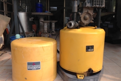 ปั๊มน้ำอัตโนมัติ mitsubishi ถังเลส 400 วัตต์