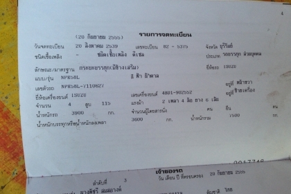 ขายรถอีซูซุ 6 ล้อNPRเครื่องดี 4BD1-115แรงม้า รถสภาพสวยเต็มสูตรพร้อมใช้งาน 6 น๊อต F หน้า F หลัง ยาง 8