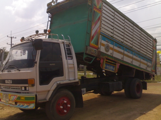 ขาย6ล้อ ISUZU ดั๊ม เครื่อง195 แรง กะบะปิเนียม สวยมากๆ ลงราคาผิดคับ ขาย750000คับ