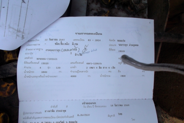 ขายด่วนรถ6ล้อNPR66Eดรั้มเครือง120แรงฝาดําดรั้มยาว3.35ม