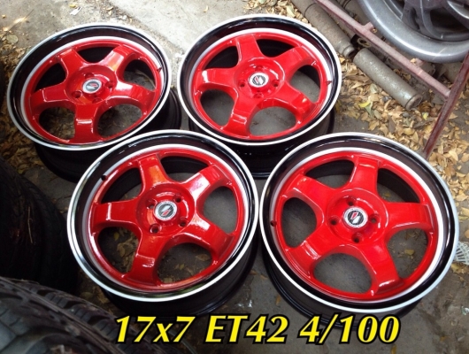 ขายล้อ ADVANCE RACING ขอบ 17X7 4/100 ก้านยก หล่อๆ ครับ