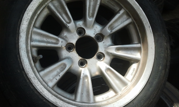 ENKEI 15X7 ออฟ0 5/114 ล้อแท้ยางได้1ชุด(ส่งสระบุรี)ขอบคุณ