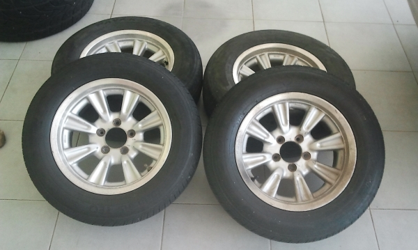 ENKEI 15X7 ออฟ0 5/114 ล้อแท้ยางได้1ชุด(ส่งสระบุรี)ขอบคุณ ENKEI 15X7 ออฟ0 5/114 ล้อแท้ยางได้1ชุด(ส่งสระบุรี)ขอบคุณ