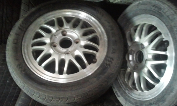 ENKEI 15X6 4/100 พร้อมยางสดๆแม็กสวยไม่ได้ล้าง