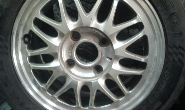 ENKEI 15X6 4/100 พร้อมยางสดๆแม็กสวยไม่ได้ล้าง