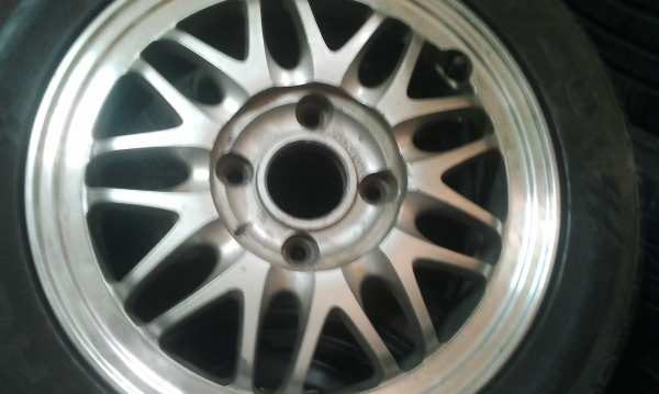 ENKEI 15X6 4/100 พร้อมยางสดๆแม็กสวยไม่ได้ล้าง