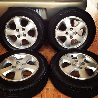 แม็กซ์14นิ้ว 4รู100 พร้อมยางดอกลึกใหม่ MAXXIS MA-P1 185-55-14 ปี10-11ดอกลึก