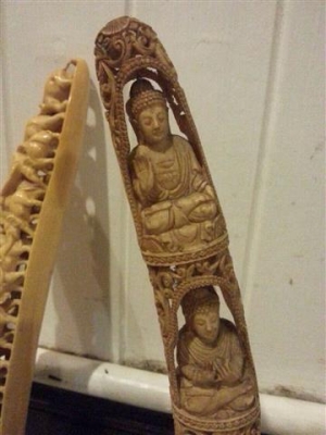 ขายงาช้างเก่า แกะสลักปราณีต สวยสุด