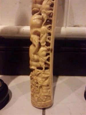 ขายงาช้างเก่า แกะสลักปราณีต สวยสุด