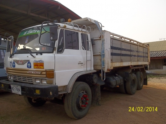 ขาย10ล้อดั้ม2เพลา HINOFM17 เครื่องHO7C เบรคทรีปฟี่ แอร์ กระบะปีเนียม