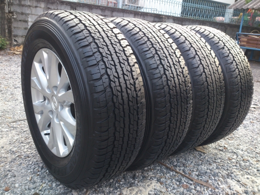ขายแม็ก ALL NEW MAZDA พร้อมยางDUNLOP 265/65R17 ยนางสัปดาห์ที่47 ปี12 ดอกยางสวยลึกเท่ากันไม่ร้าวไม่แตกลายสภาพยาง 95\% จำนวน 1 ชุด