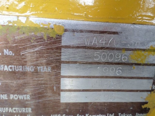ขายด่วน รถตักล้อยาง KOMATSU WA 470-3A สภาพสวย