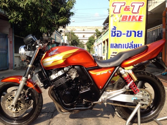 ต้ำพระราม2ขาย HONDA CB400ปี95 อินวอยสรรพสามิตรแท้ๆ สภาพพร้อมใช้ สีสวยส้มเกร็ด
