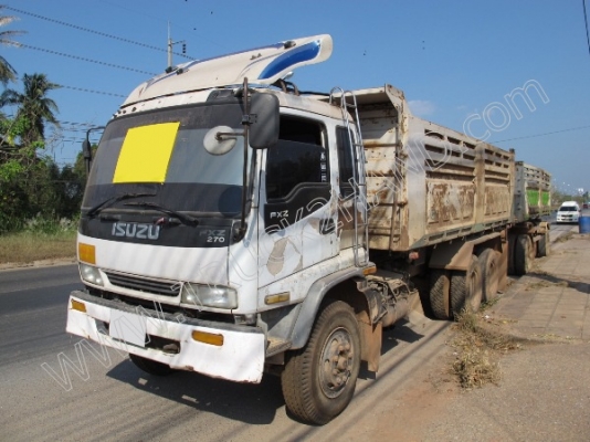 รถบรรทุกพ่วงดั๊มพ์ แม่-ลูก ยี่ห้อ ISUZU รุ่น FXZ 270