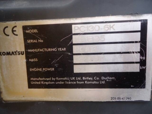 ขายรถแบคโฮ KOMATSU PC130-6 ทำงาน 6000 ชั่วโมง ปี2003 มี VDOครับ ระบบไฟฟ้าเต็ม รถนอกนำเข้าสภาพสวย ทำเล่ม