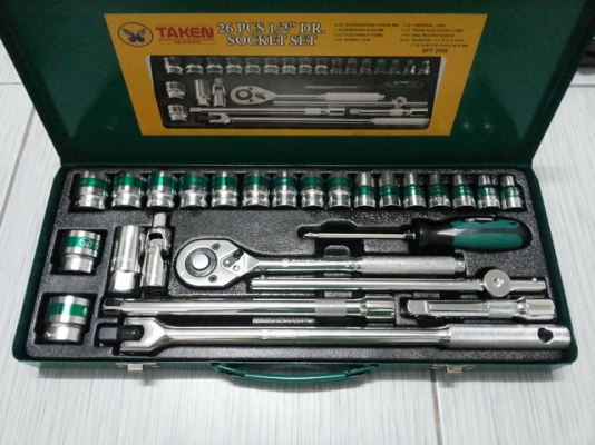 19.ชุดบล็อค TAKEN 26 ชิ้น งานเนี๊ยบ สวยงาม แข็งแรง ทนทานครับ