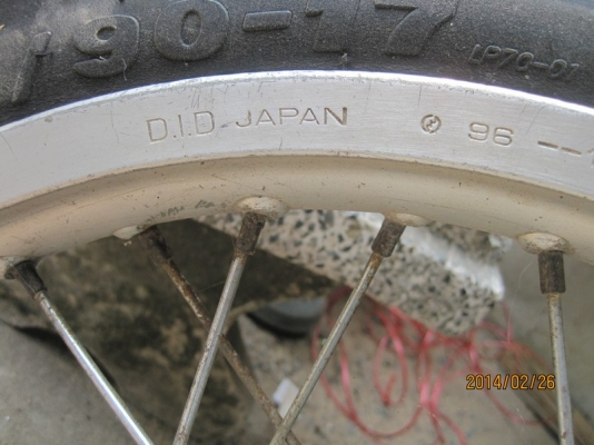 ล้อหลังDID.ขอบ17-1.85 ติดดุม Serpico ครบยกทั้งแกนล้อ 600