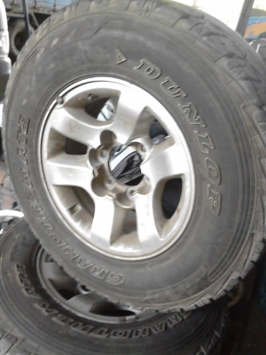 ขายแม๊ก 6 รู พร้อมยางเท่ห์ๆ DUNLOP GRANDTREK AT3 ชุด 4 ล้อ TEL.081-427-3941 ขายแม๊ก 6 รู พร้อมยางเท่ห์ๆ DUNLOP GRANDTREK AT3 ชุด 4 ล้อ TEL.081-427-3941