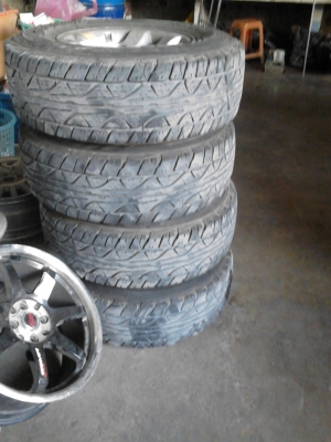 ขายแม๊ก 6 รู พร้อมยางเท่ห์ๆ DUNLOP GRANDTREK AT3 ชุด 4 ล้อ TEL.081-427-3941 ขายแม๊ก 6 รู พร้อมยางเท่ห์ๆ DUNLOP GRANDTREK AT3 ชุด 4 ล้อ TEL.081-427-3941