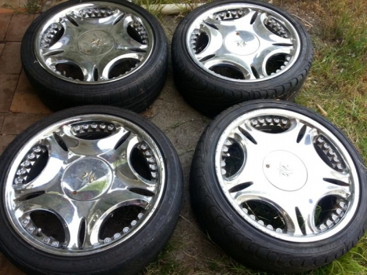 GESTALA VIROUGE 17X7 ET38 4/100-114 มาไกลเบิกใหม่ชุดนี้ สี่หมื่นนิดๆครับ...แต่หมด..ยาง205-45-17 โยโก