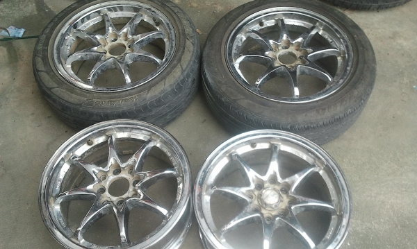 JAPAN TYPE F1-LIGHT 15X6.5 ET38 4/100-114 แม็กแท้โครมไม่ได้ล้าง