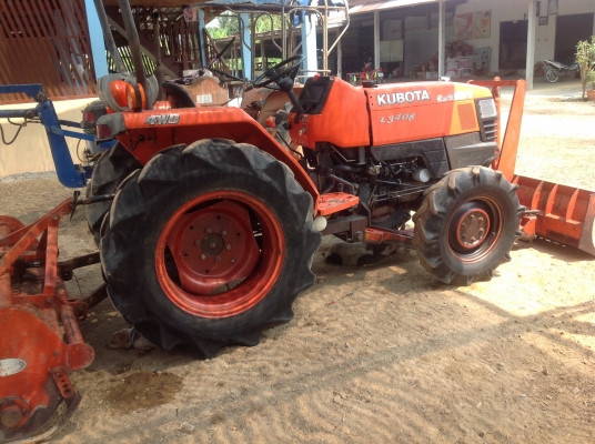 ปัญญาแทรคเตอร์มาแล้ว...จัดมาให้ครับ คูโบต้า L3408ใบมีด โรตาลี่ตราช้างRX162 สภาพเดิมๆ