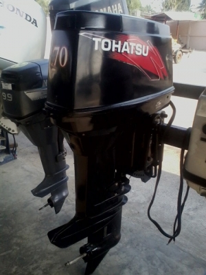 ขายเครื่องยนต์เรือ Tohatsu 70แรงม้า 2จังหวะ มือสองญี่ปุ่น
